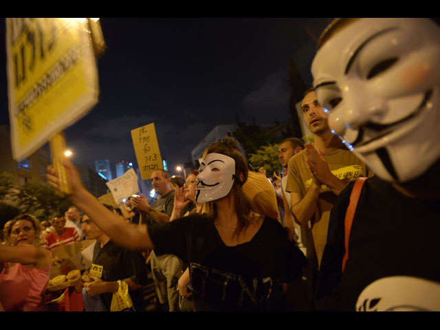Акция социального протеста в Тель-Авиве. 13 июля 2013 года