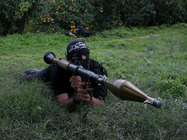 Тренировка боевиков в Газе