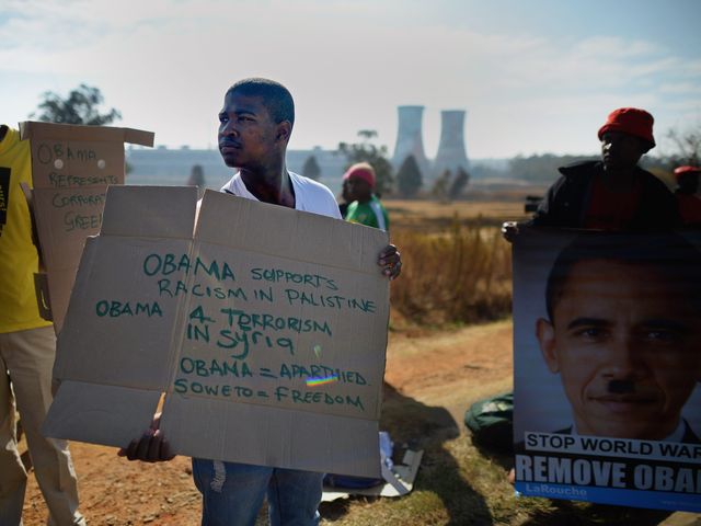 Демонстрация протеста в Йоханнесбурге. 29.06.2013