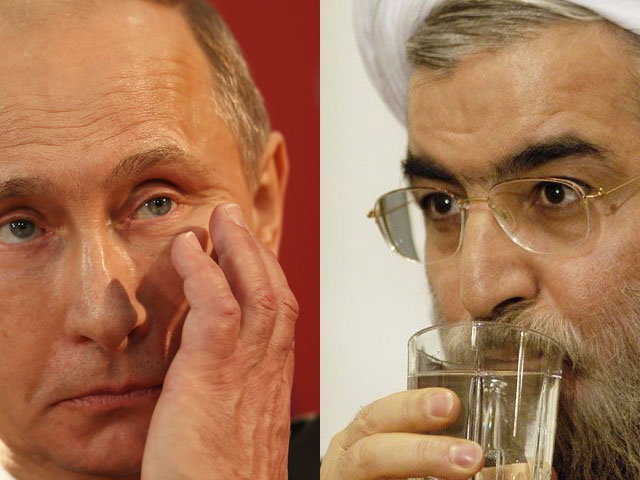 Президент России Владимир Путин и президент Ирана Хасан Роухани