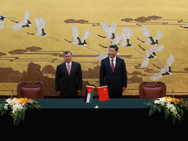 Король Абдалла II и председатель КНР Си Цзиньпин