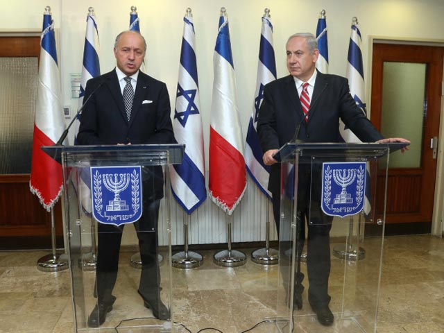 Пресс-конференция министра иностранных дел Франции Лоран Фабиуса и премьер-министра Израиля Биньямина Нетаниягу. 25 августа 2013 года