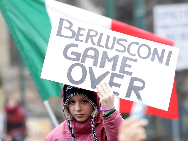 Акция противников Берлускони