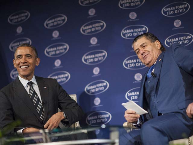 Барак Обама и Хаим Сабан. Вашингтон, 7 декабря 2013 года