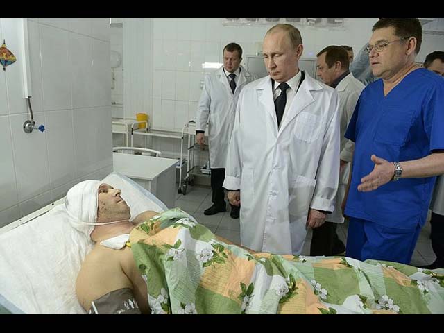 Владимир Путин в Волгограде. 1 января 2014 года