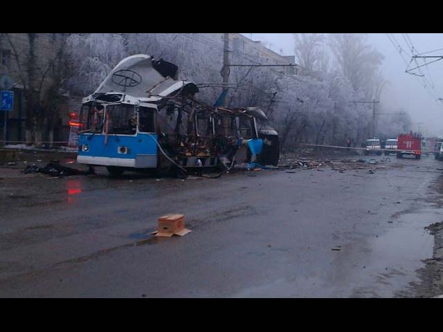 После взрыва троллейбуса в Волгограде. 30 декабря 2013 года