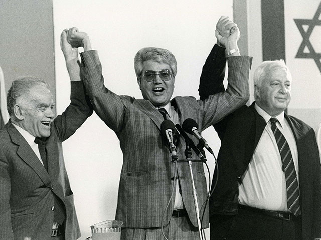 С Ицхаком Шамиром и Давидом Леви, 1986-й год