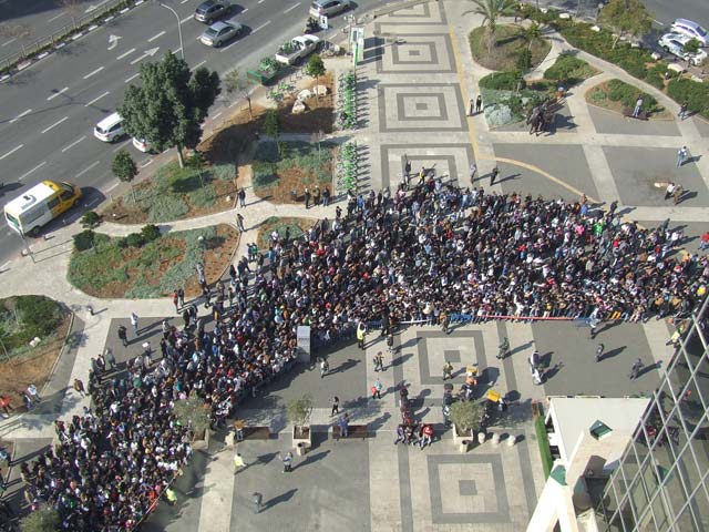 Пикетирование посольства Эфиопии. Тель-Авив, 6 января 2014 года