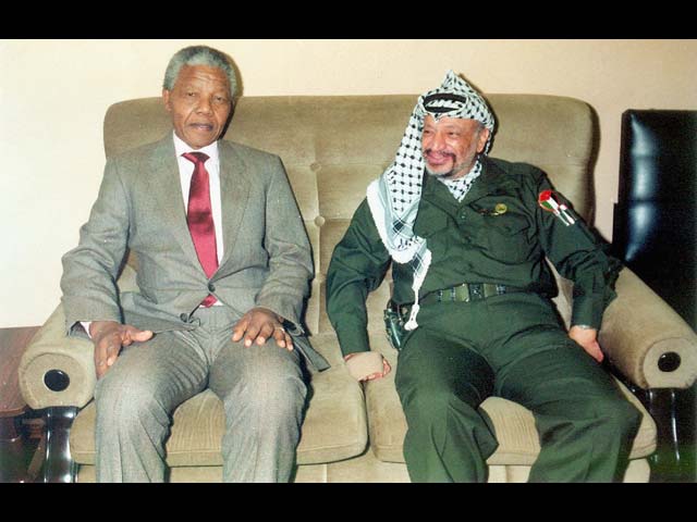 Вместе с Ясиром Арафатом. 90-е годы