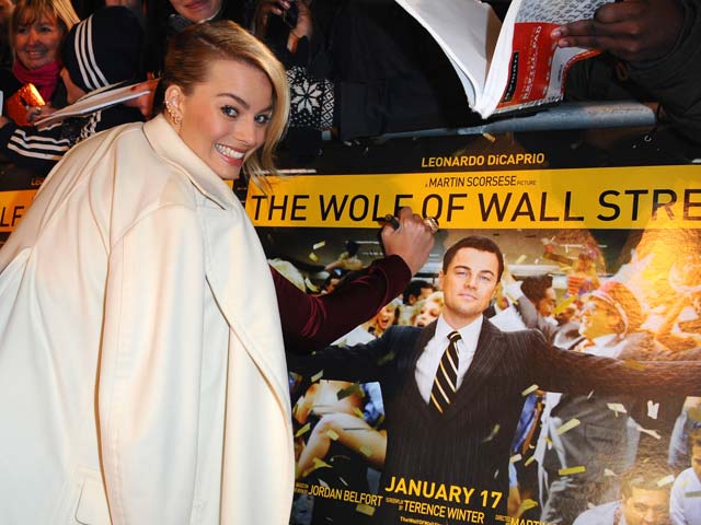 Марго Робби во время премьеры "Волка с Уолл-Стрит" в Лондоне. 9 января 2014 года