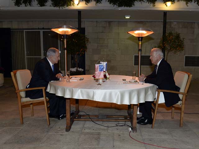 Биньямин Нетаниягу и Джо Байден. Иерусалим, 13 января 2014 года