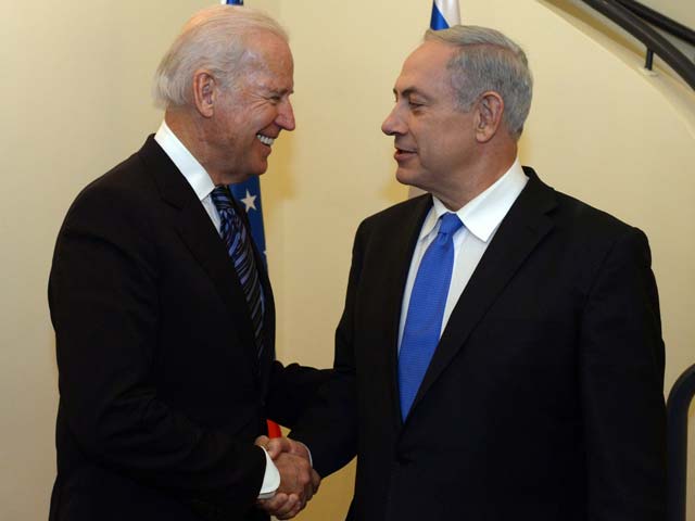 Джо Байден и Биньямин Нетаниягу. Иерусалим, 13 января 2014 года