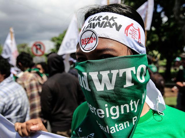 Акция протеста против глобального договора. Бали, 03.12.2013