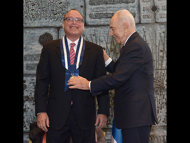 Президент Израиля Шимон Перес и Ави Наор