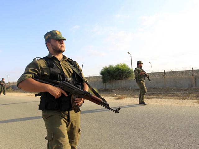 "Милиция" ХАМАС на границе сектора Газы (архив)