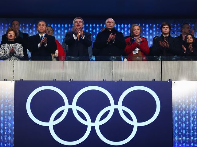 Президент России Владимир Путин на церемонии открытия Олимпиады в Сочи. 7 февраля 2014 года