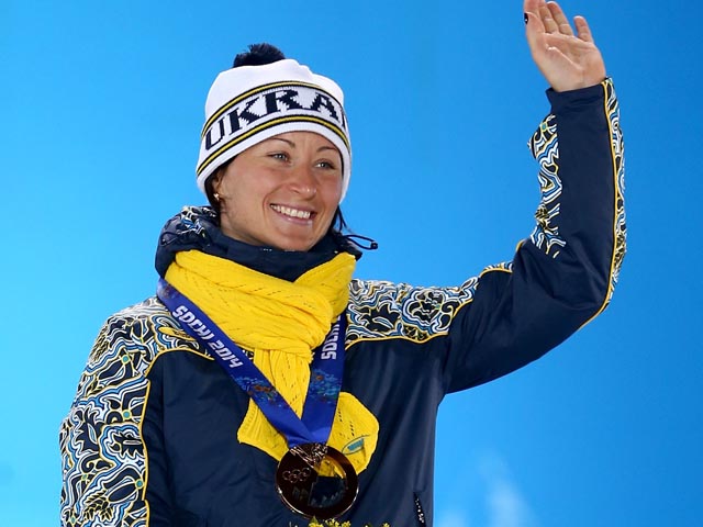 Вита Семеренко (Украина) ; биатлон, одно золото, одна бронза