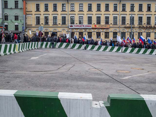 Москва. 2 марта. Акция в поддержку решения о вводе российских военных в Крым