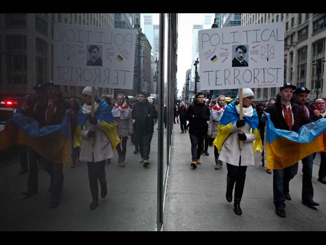 Нью-Йорк. 2 марта. Акция против вторжения российских военных в Крым