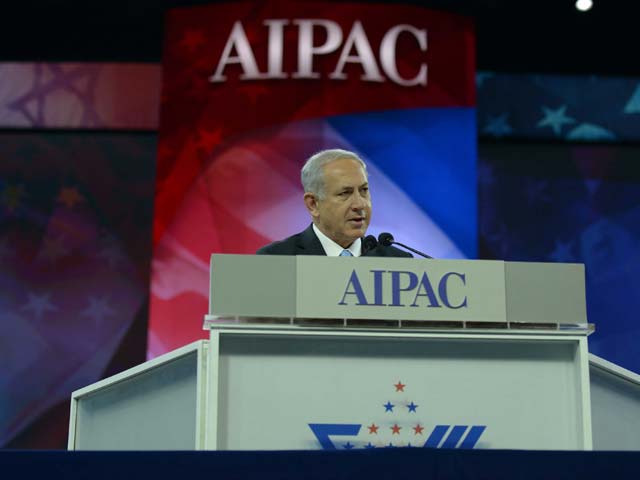   Биньямин Нетаниягу выступает на конференции AIPAC. Вашингтон, 4 марта 2014 года