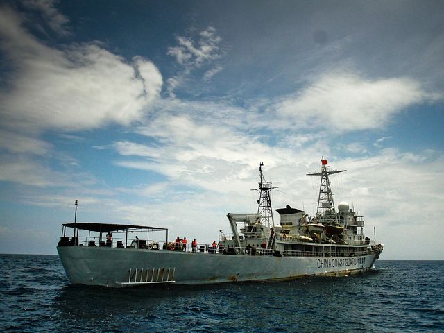 Китайский корабль, участвующий в поисковой операции