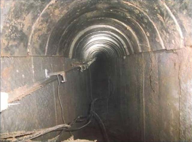 Туннель террористов, обнаруженный израильскими военными в марте 2014 года