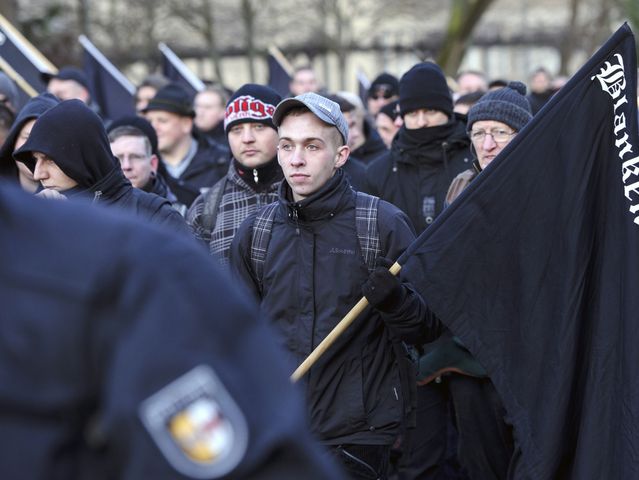 Демонстрация неонацистов в Германии