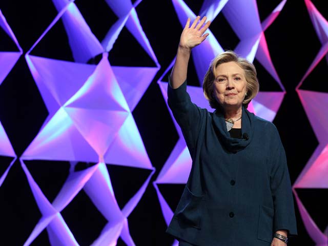 Хиллари Клинтон во время лекции в Лас-Вегасе. 10 апреля 2014 года