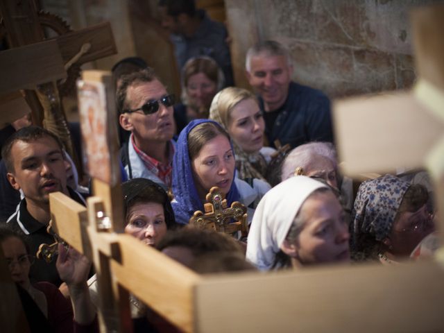 Паломники в Иерусалиме. 18.04.2014