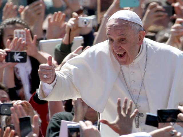 Папа Римский Франциск. Ватикан, 20 апреля 2014 года