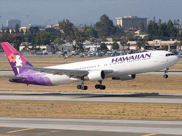 Вылет самолета Hawaiian Airlines из аэропорта Сан-Хосе