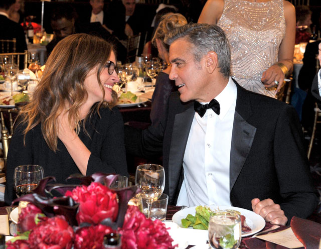 Джордж Клуни и Джулия Робертс в ноябре 2013 года 