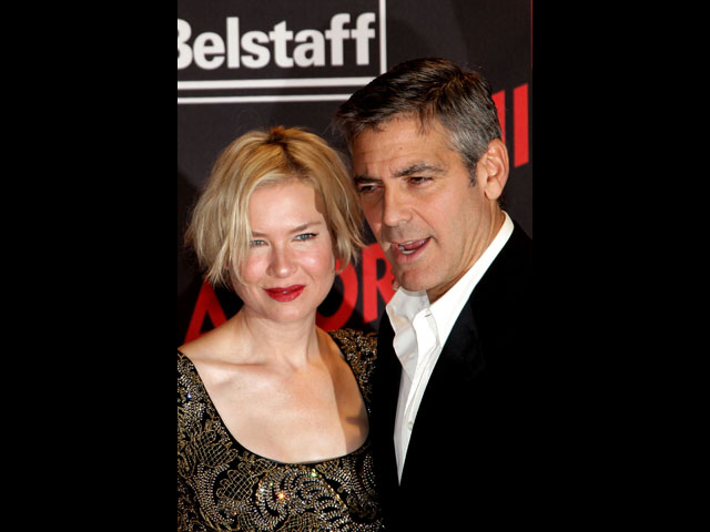 Джорж Клуни и Рене Зеллвегер в апреле 2008 года