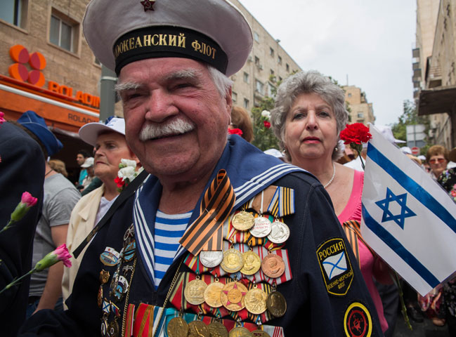 Во время Парада Победы в Хайфе. 9 мая 2013 года