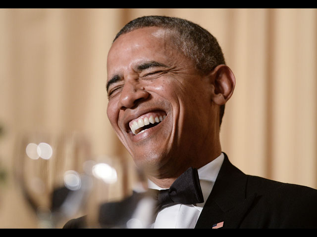 Барак Обама на приеме Ассоциации корреспондентов Белого дома 3 мая 2014 г.