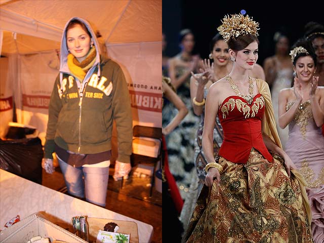 Анна Заячковская на Майдане и на конкурсе "Мисс Мира 2013"