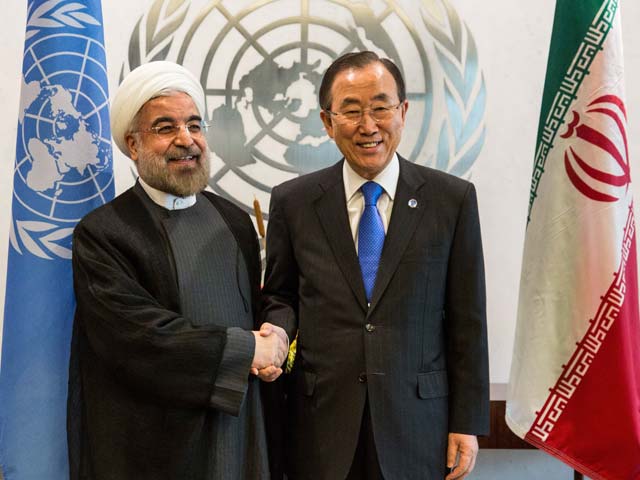 Президент Ирана Хасан Роухани и генсек ООН Пан Ги Мун