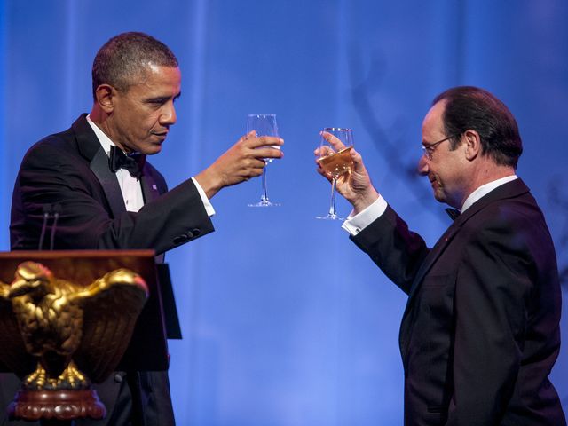 Президент США Барак Обама и президент Франции Франсуа Олланд