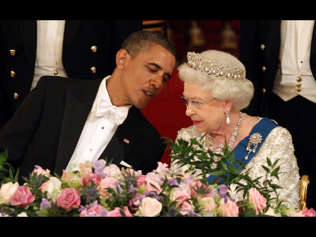 Барак Обама и королева Елизавета II 