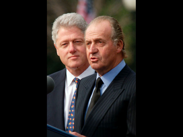 Хуан Карлос и Билл Клинтон в 2000 году
