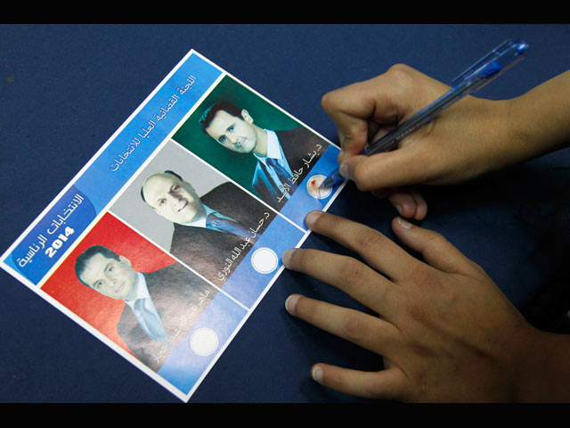 На выборах президента Сирии. 3 июня 2014 года