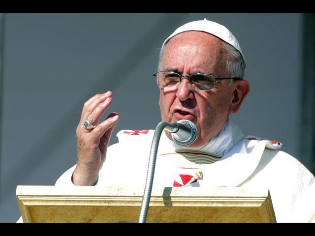 Папа Римский Франциск в Сибари (Италия) 21 июня 2014 года 