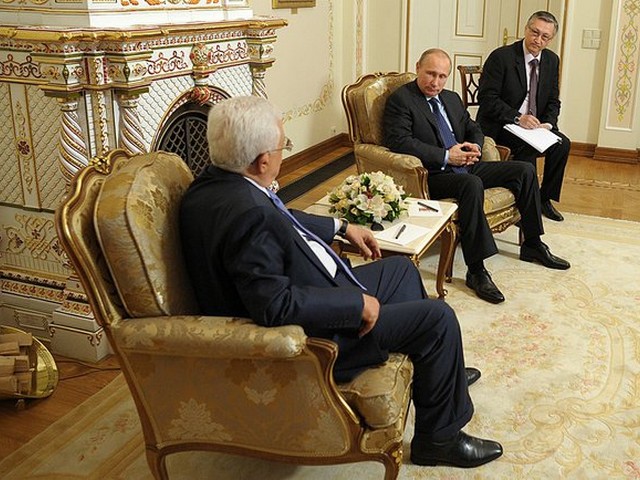 Встреча президента РФ Владимира Путина и председателя ПНА Махмуда Аббаса. 25 июня 2014 г.