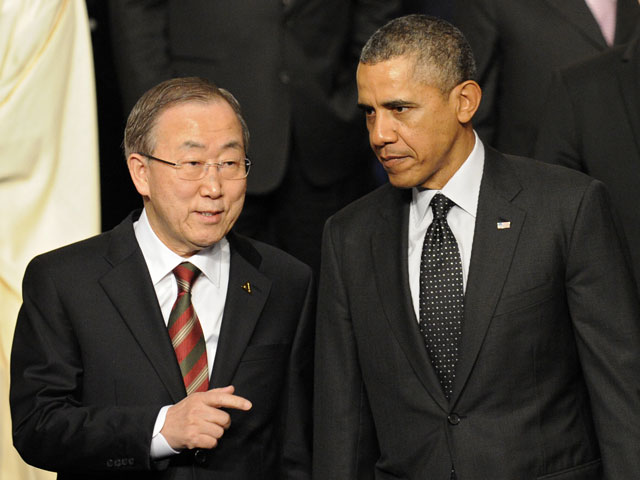 Пан Ги Мун и Барак Обама 