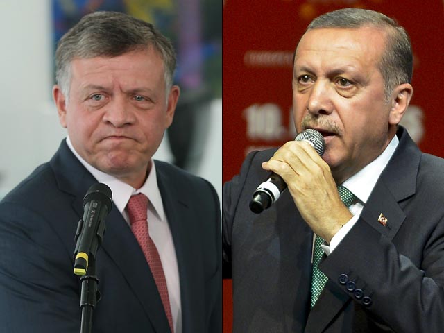 Король Иордании Абдалла II и премьер-министр Труции Реджеп Тайип Эрдоган