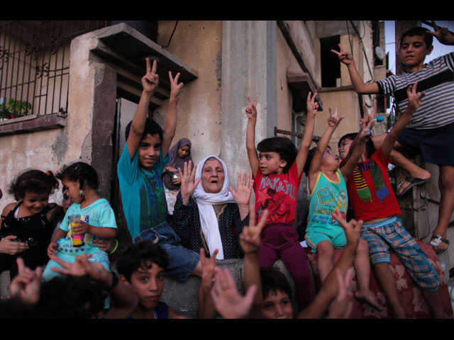 Газа празднует победу. 26 августа 2014 года