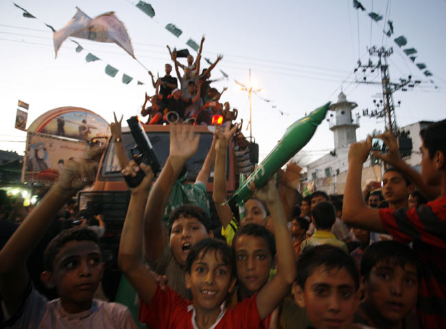 Газа празднует победу. 26 августа 2014 года  