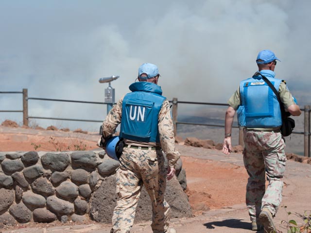 Контингент ООН на границе с Сирией. 27 августа 2014 года