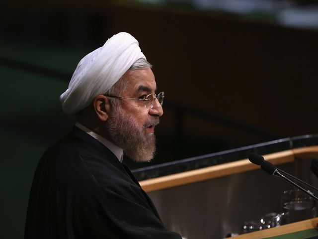 Президент Ирана Хасан Роухани в ООН. 25 сентября 2014 года