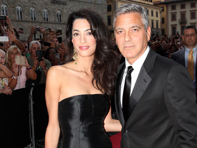 Амаль Аламуддин и Джордж Клуни во Флоренции накануне свадьбы